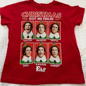 ELF Red Graphic Tee (XS 5/6)